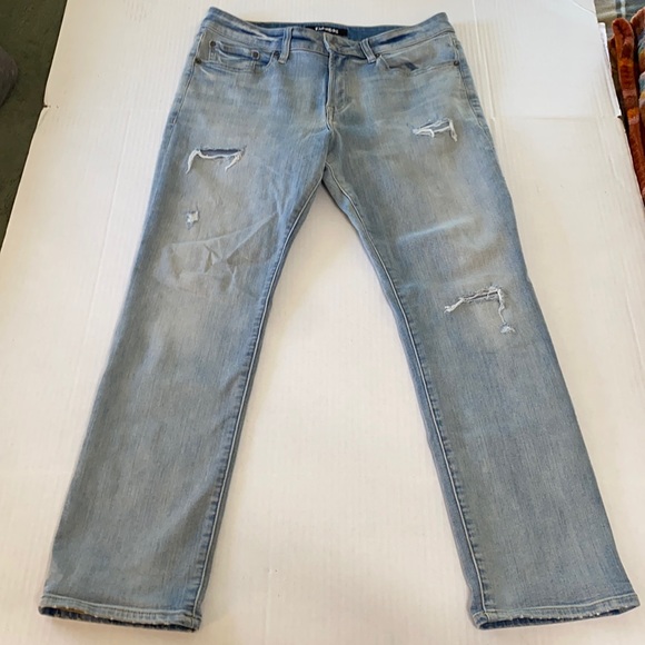 Express Other - Express - Men’s Slim Light Wash Hyper Stretch Jeans - 32x30